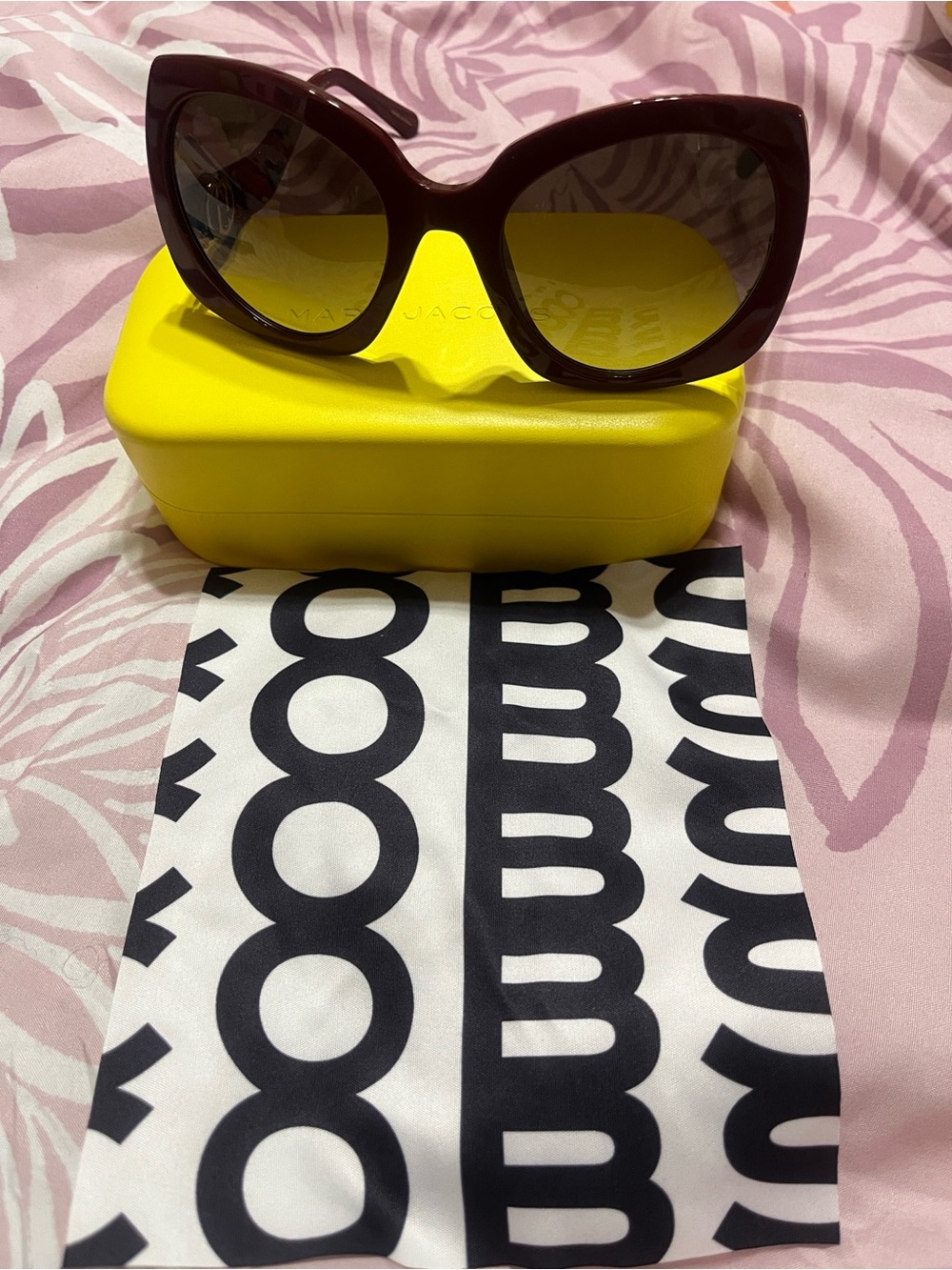 Marc Jacobs Burgundy Butterfly Sunglasses - Picture 2 of 5